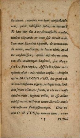 Demetrii Cydonii Opusculum De Contemnenda Morte : Graece Et Latine