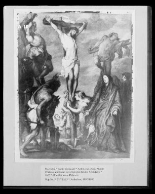 Christus am Kreuz zwischen den beiden Schächern