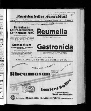 Jahrgang 1926, Hamburg, den 28. Februar 1926, Nummer 9