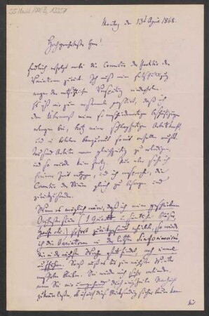 Brief an B. Schott's Söhne : 13.04.1868