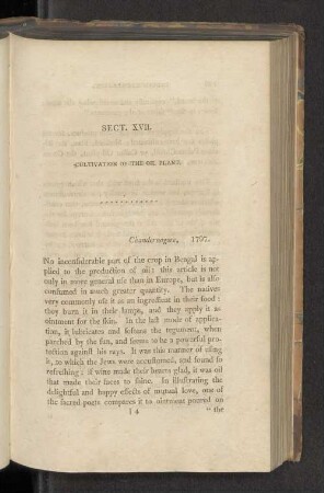 Sect. XVII. Cultivation of the oil plant.