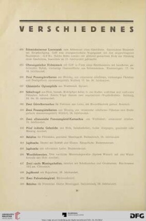 Verschiedenes (Nr. 484-516)