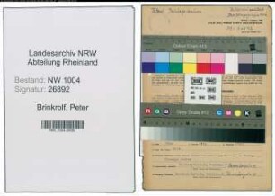 Entnazifizierung Peter Brinkrolf , geb. 26.02.1893 (Postbetriebsassistent)