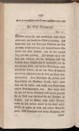 An Miß Beaumont. Jun. 17.