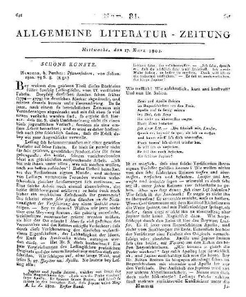 Wobeser, W. K. v.: Elisa or the pattern of women. A moral romance. Translated by J. Ebers. Leipzig: Gräff 1799