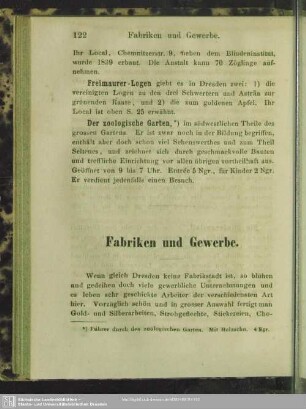Fabriken und Gewerbe
