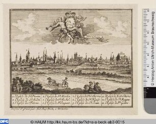 Braunschweig, Gesamtansicht, von Südwesten gesehen