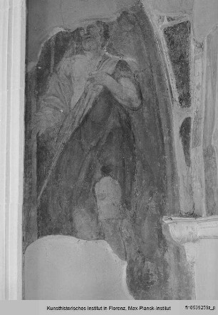 Freskenzyklus mit Szenen der Kindheit Christi : Szene mit zwei Heiligen