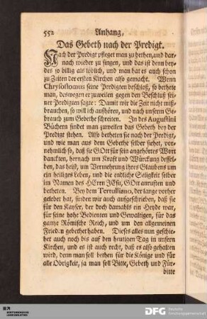 Das Gebeth nach der Predigt