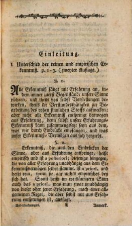 Untersuchungen über Kants Critik der reinen Vernunft