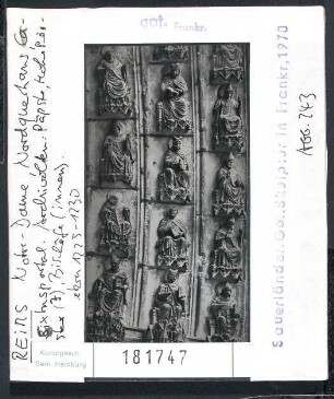 Reims, Kathedrale: Nordquerhaus, Sixtusportal, Archviolten, Päpste, Hohepriester, Bischöfe