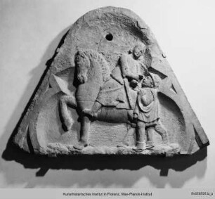 Relieffragment mit dem heiligen Martin - Fragment vom Baroncelli-Altar, Relief mit dem hl. Martin