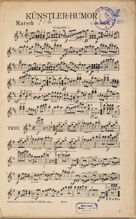 Künstler-Humor : Marsch : op. 2