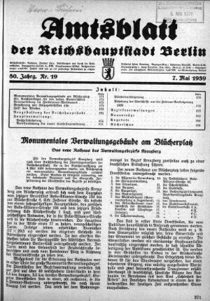1939,19: Nr. 19, 7. Mai 1939