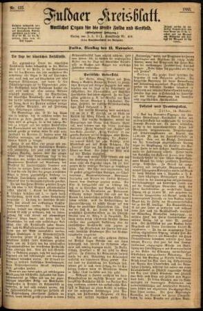 Ausgabe vom Dienstag, den 13. November 1883.