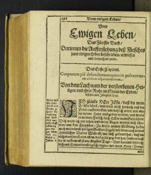 Das Fünffte Buch/ Darinnen die Aufferstehung deß Fleisches ...