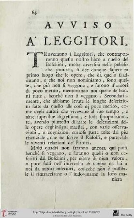 Avviso a'leggitori