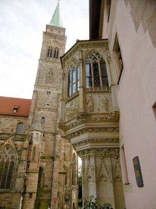 Nürnberg: St. Sebald und Pfarrhof mit Sebalder Chörlein