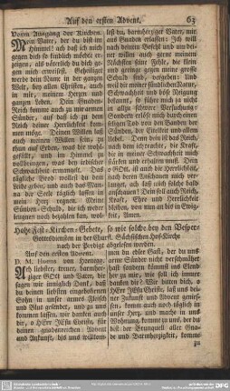 Hohe Fest-Kirchen-Gebete, so wie solche bey den Versper-Gottesdiensten in der Churfl. Sächsischen Hof-Kirche nach der Predigt abgelesen werden