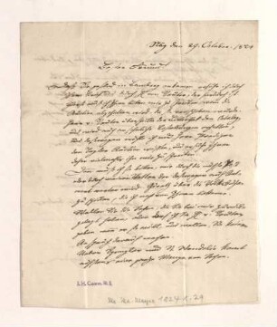 Brief von Moritz Maximilian Mayer an Joseph Heller