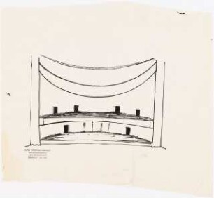 Stadttheater, Gelsenkirchen: Perspektivische Ansicht Zuschauerhaus