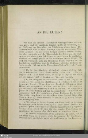 An die Eltern