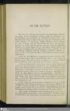 An die Eltern