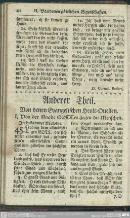 Anderer Theil. Von denen Evangelischen Heyls-Quellen
