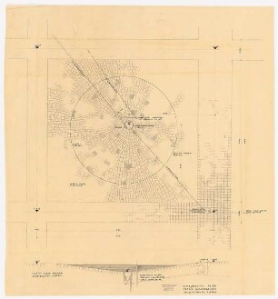 Simeonsstift, Trier Innenhof: Technischer Plan Detail Wasserbecken