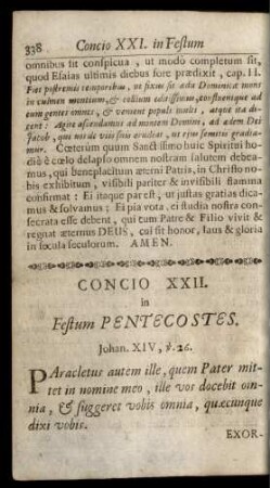 Concio XXII. in Festum Pentecostes.