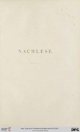 Nachlese