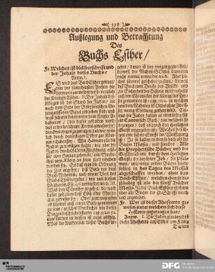 Auslegung und Betrachtung Des Buchs Esther.
