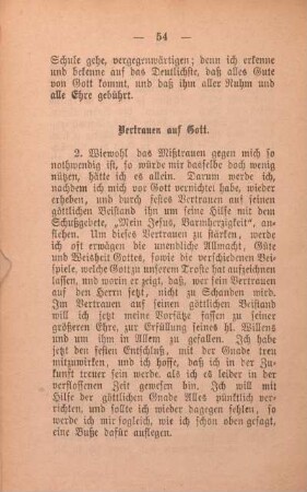 Vertrauen auf Gott.