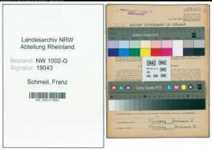 Entnazifizierung Franz Schmeil, geb. 27.03.1882 (Kellner)