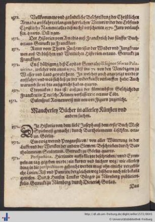 Mancherley Bücher in allerley Künsten und andern Sachen.