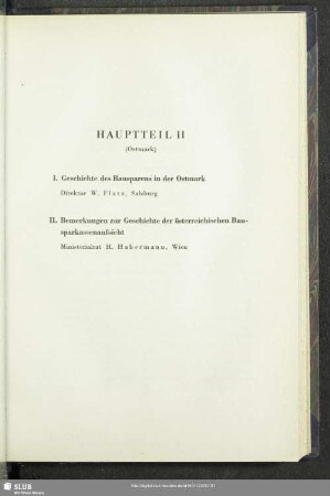 Hauptteil II (Ostmark)