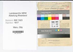 Entnazifizierung Otto Marx , geb. 10.06.1898 (Beamter)