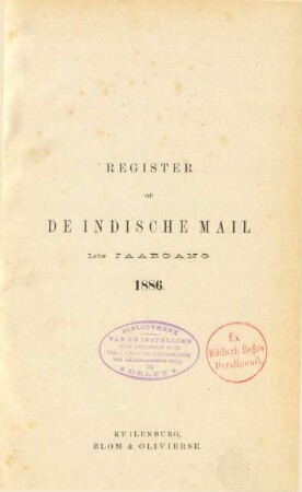 1.1886: De Indische mail