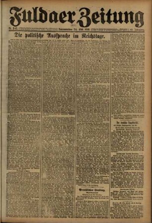 Ausgabe vom Donnerstag, den 24. Oktober 1918.