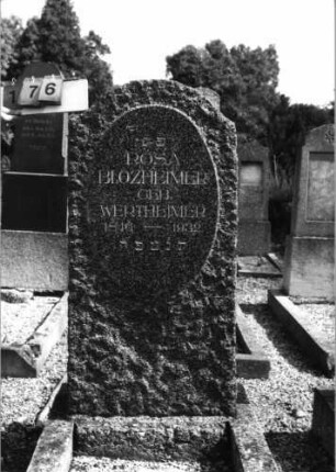 Grabstein 176 (Index: 99796533) Material: Granit Zustand: gut Maße HxBxT: 129x60x22 cm Beschreibung: Stele, Konvexbogenabschluß, erhabenes ovales Schriftfeld: Grabstein 176