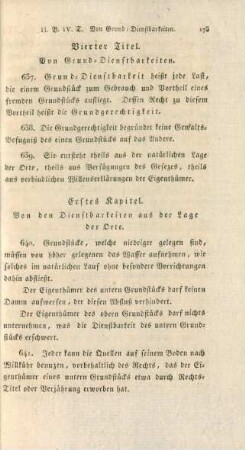 Vierter Titel. Von Grund-Dienstbarkeiten