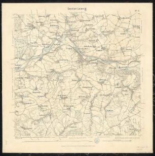 Äquidistantenkarte 45 : Section Leisnig, 1890 : Section Leisnig. - 1:25000. - Leipzig: Giesecke & Devrient, 1890. - 1 Kt.