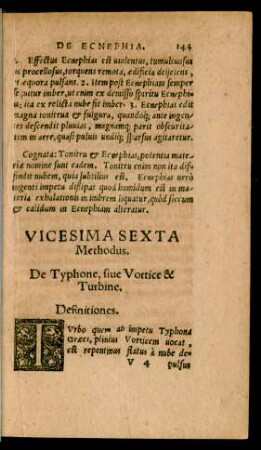 Vicesima Sexta Methodus. De Typhone, sive Vortice & Turbine.