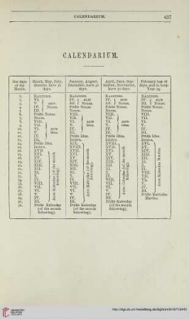 Calendarium