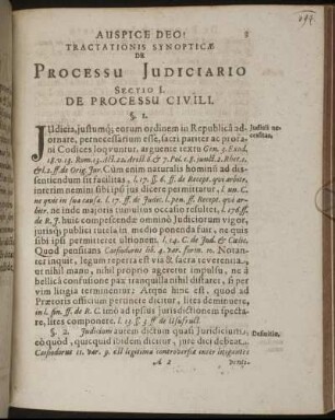 Tractationis Synopticæ De Processu Judiciario Sectio I. De Processu Civili. § I. [ - ] § 40. Neo non (5) in Judicio Possessorii summarissimi.