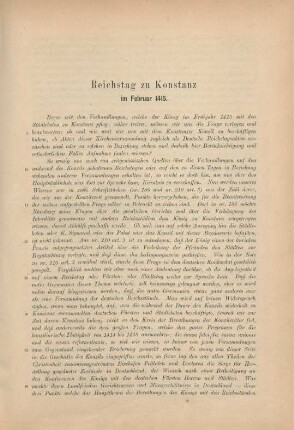 Reichstag zu Konstanz im Februar 1415