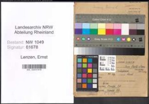 Entnazifizierung Ernst Lenzen , geb. 25.03.1907 (Angestellter)