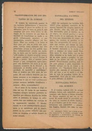 Transformación de los instintos en el hombre.