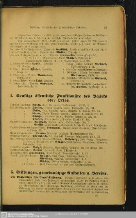 5. Stiftungen, gemeinnützige Anstalten und Vereine