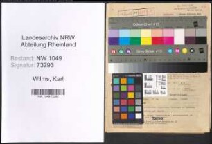 Entnazifizierung Karl Wilms , geb. 08.06.1908 (Polizeibeamter)